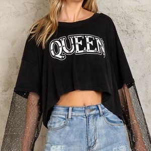 NEW PRODUCTS ONLY - Women Long Sleeve Studded "Queen"